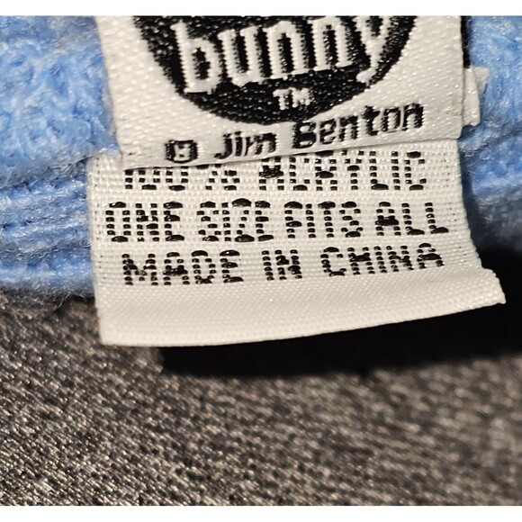 Jim Benton Happy Bunny Beanie Blue Knit “You're Just a Sissy” Acrylic Hat - Picture 11 of 11